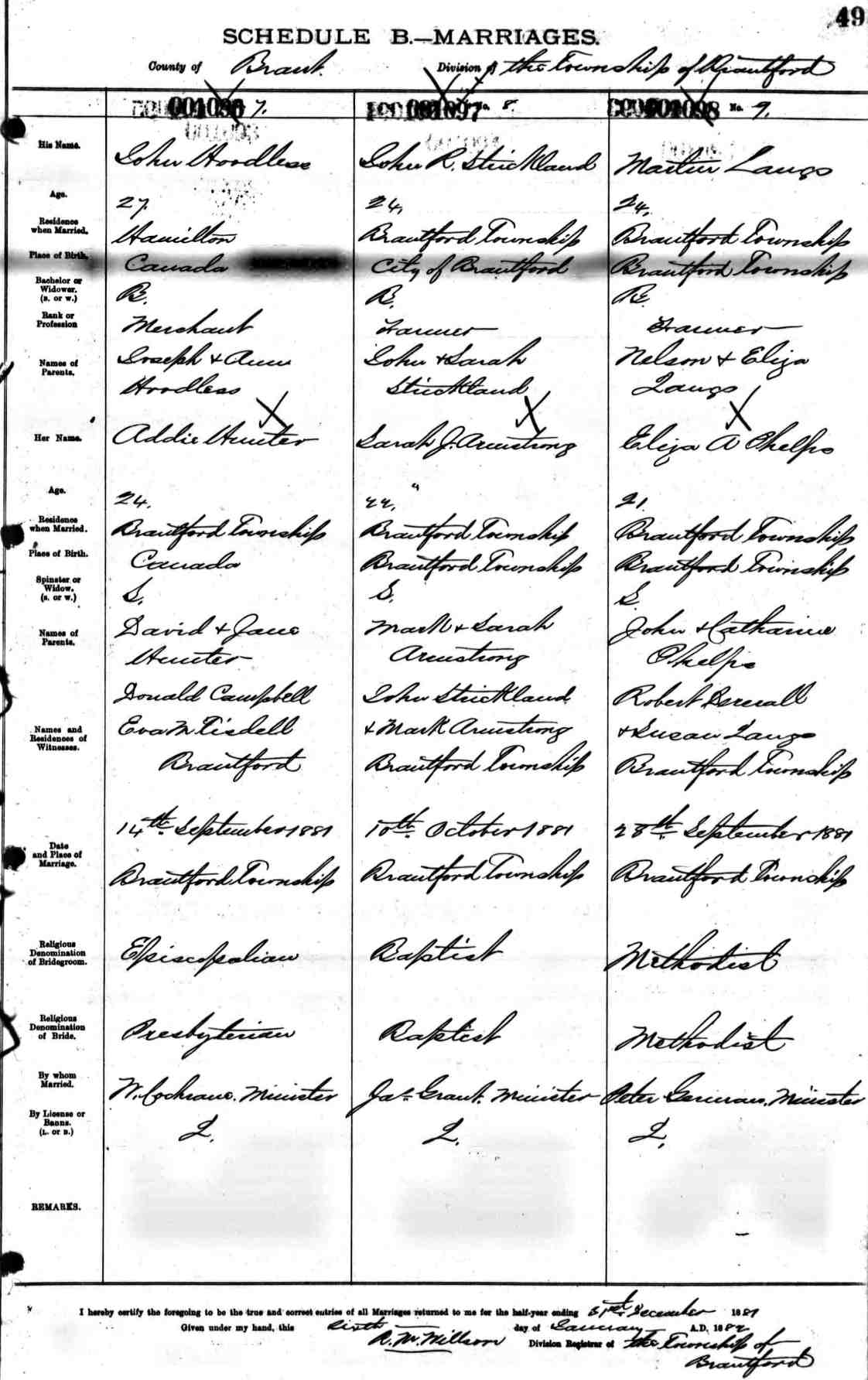 marriage record - john strickland + sarah armstrong 1881.jpg