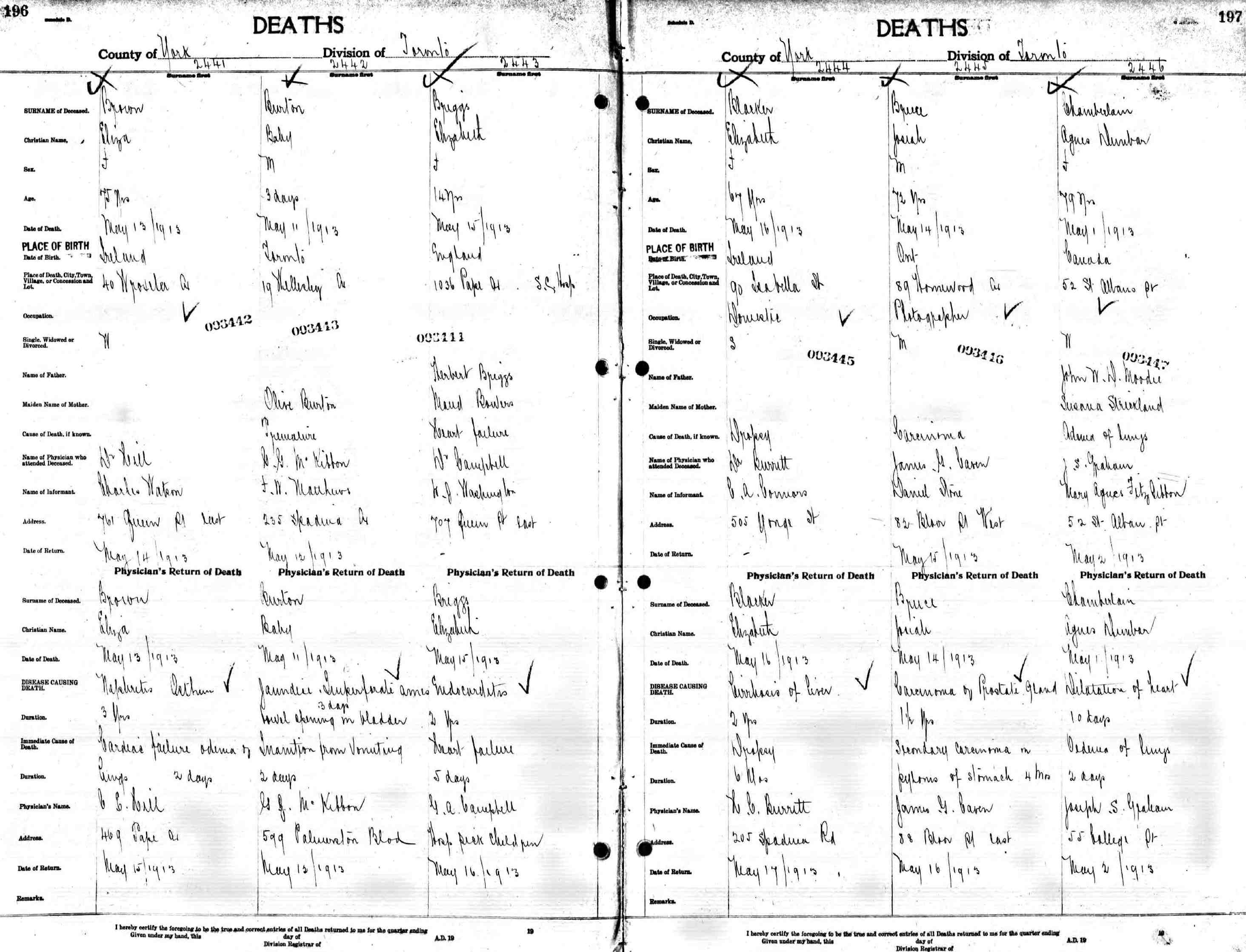 death record - agnes chamberlin nee moodie 1913.jpg