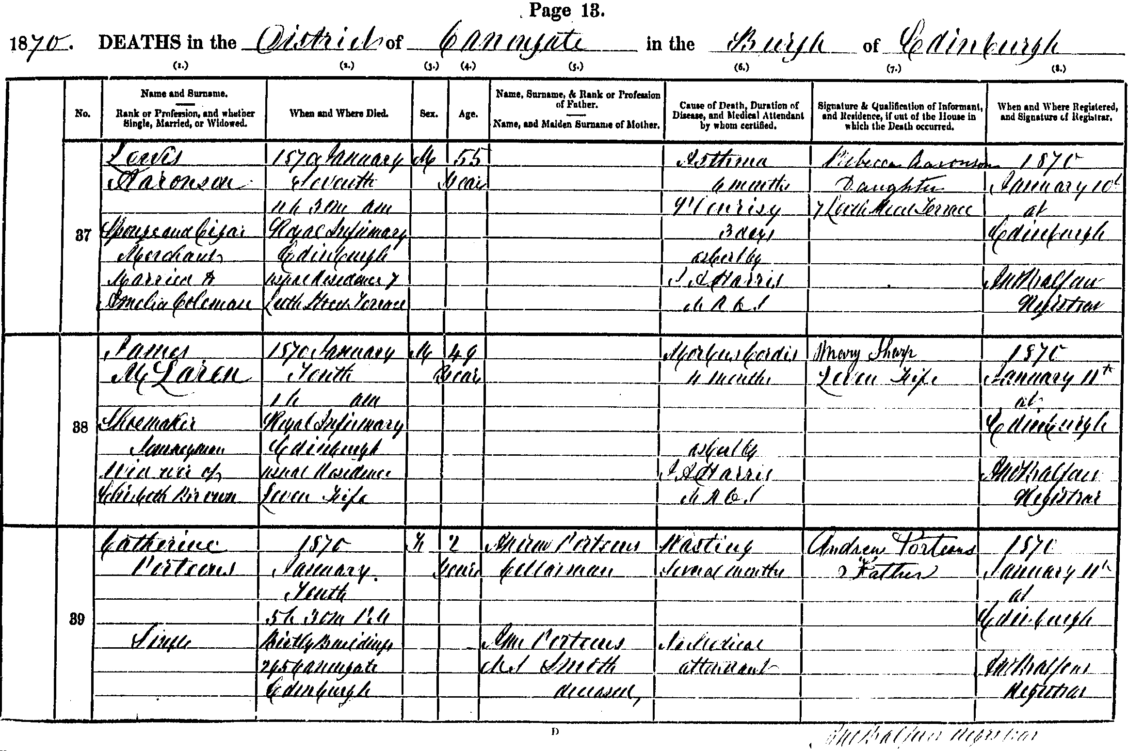death record - lewis aaronson 1870.PNG