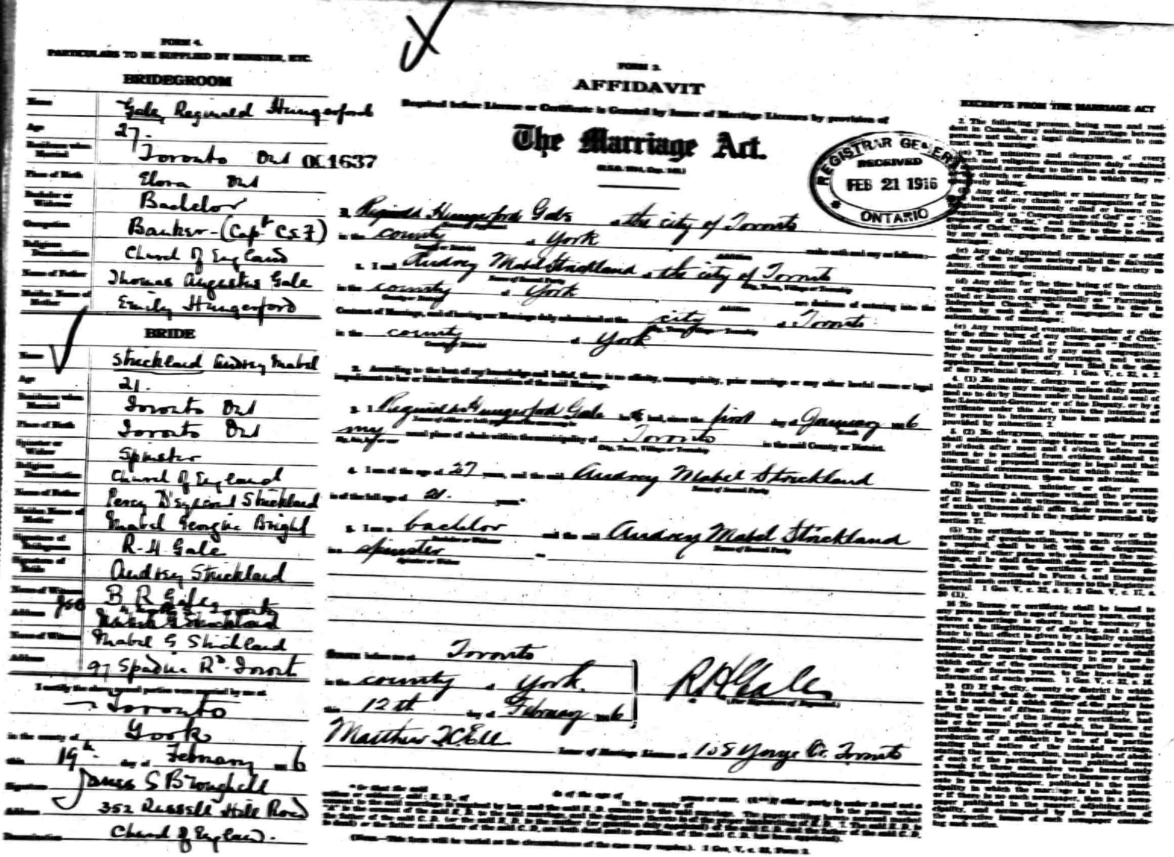 marriage record - reginald gale + audrey strickland 1916.jpg